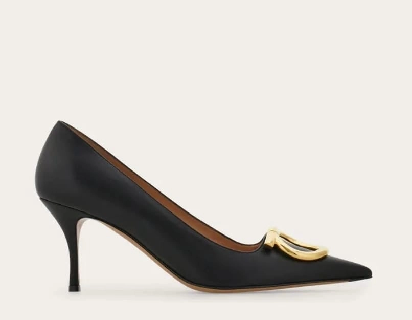 Lara pump in Nero Leather Touch