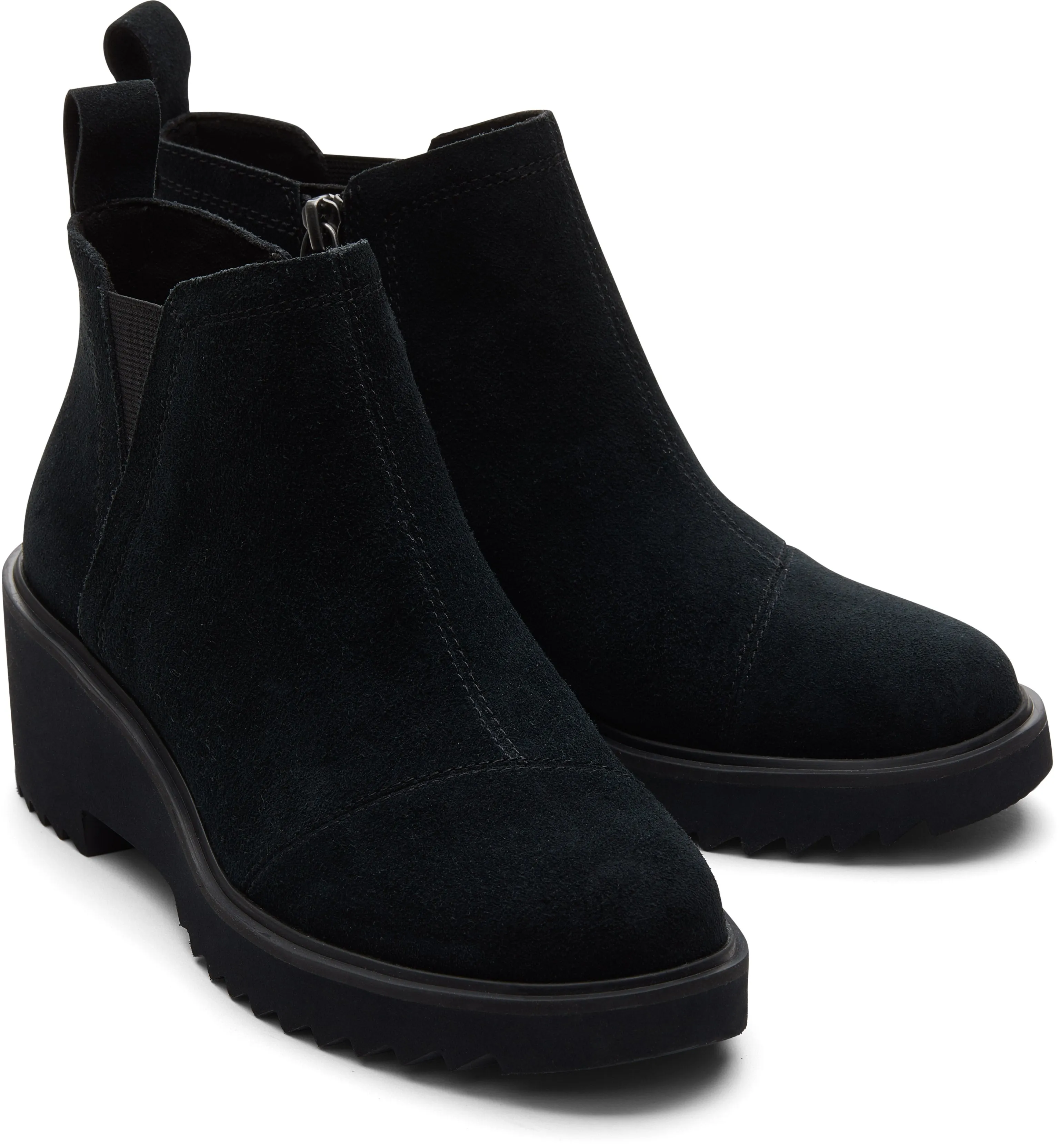 Cozy And Warm Protective Cushioning Maude Ankle Boot - Black/Black Suede