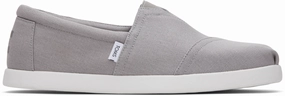 Alpargata FWD - Drizzle Grey Recycled Cotton Canvas Insole Removable Slip On Travel Fit