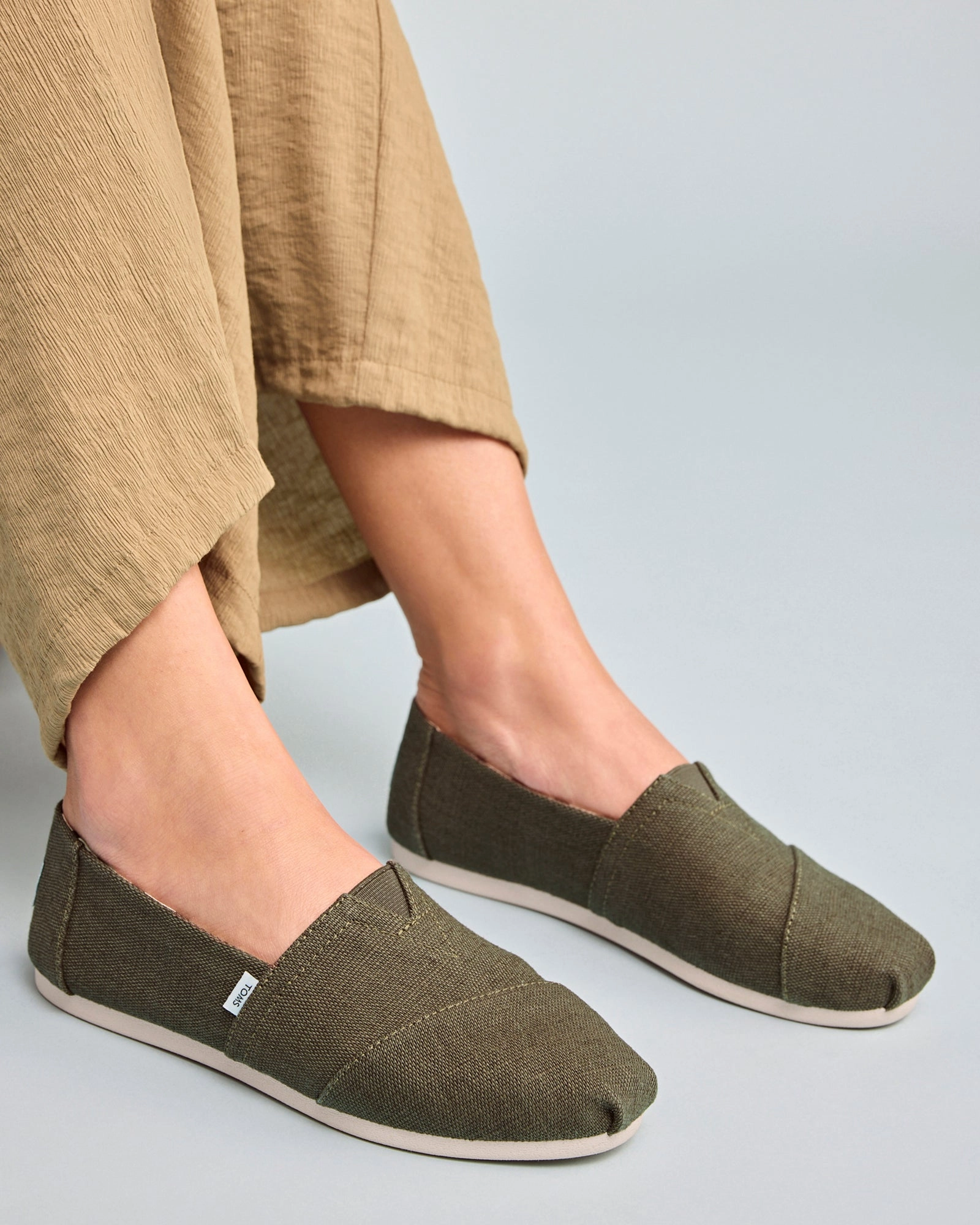 Slip On Relax Quick Step Comfort Women's Alpargata Classic - Canteen Green Canvas