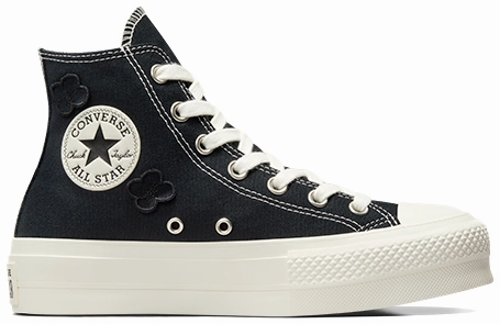 Converse Womens Chuck Taylor All Star Hi Top Lift Black/Black/Egret Nordic Tone