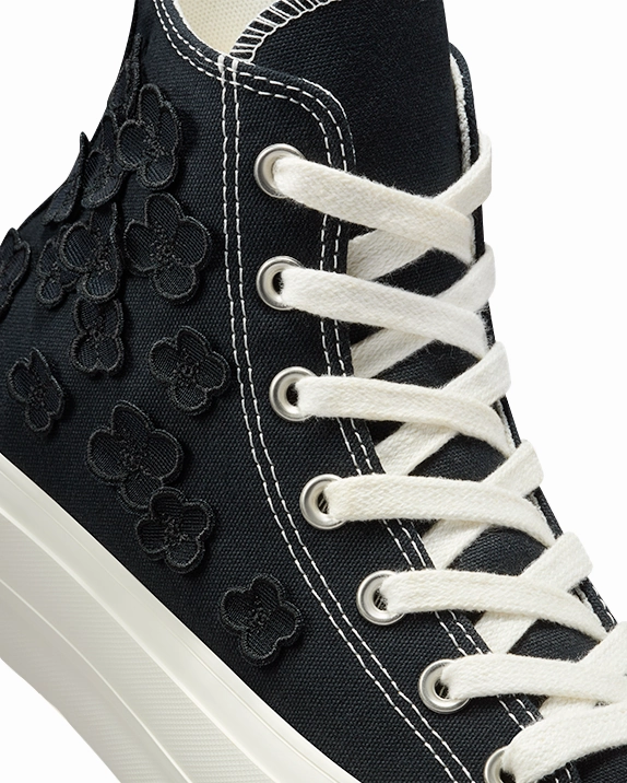 Step Free Converse Womens Chuck Taylor All Star Hi Top Lift Black/Black/Egret