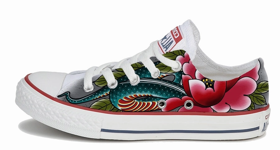 Race day Baggins Original Low Top Tattoo Zoo Geri Kramer Snake