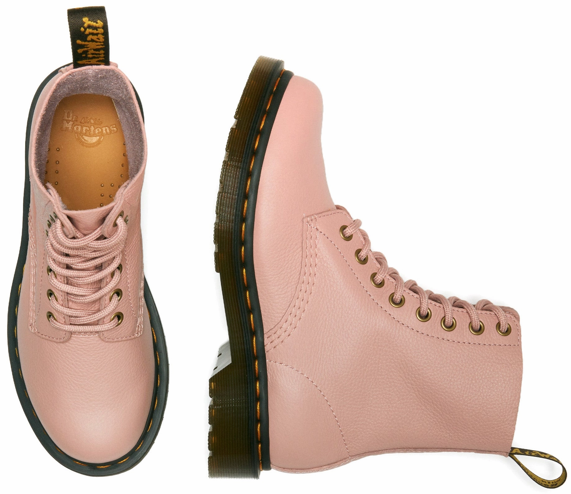 Dr. Martens Womens 1460 Pascal Peach Beige Virginia Sporty