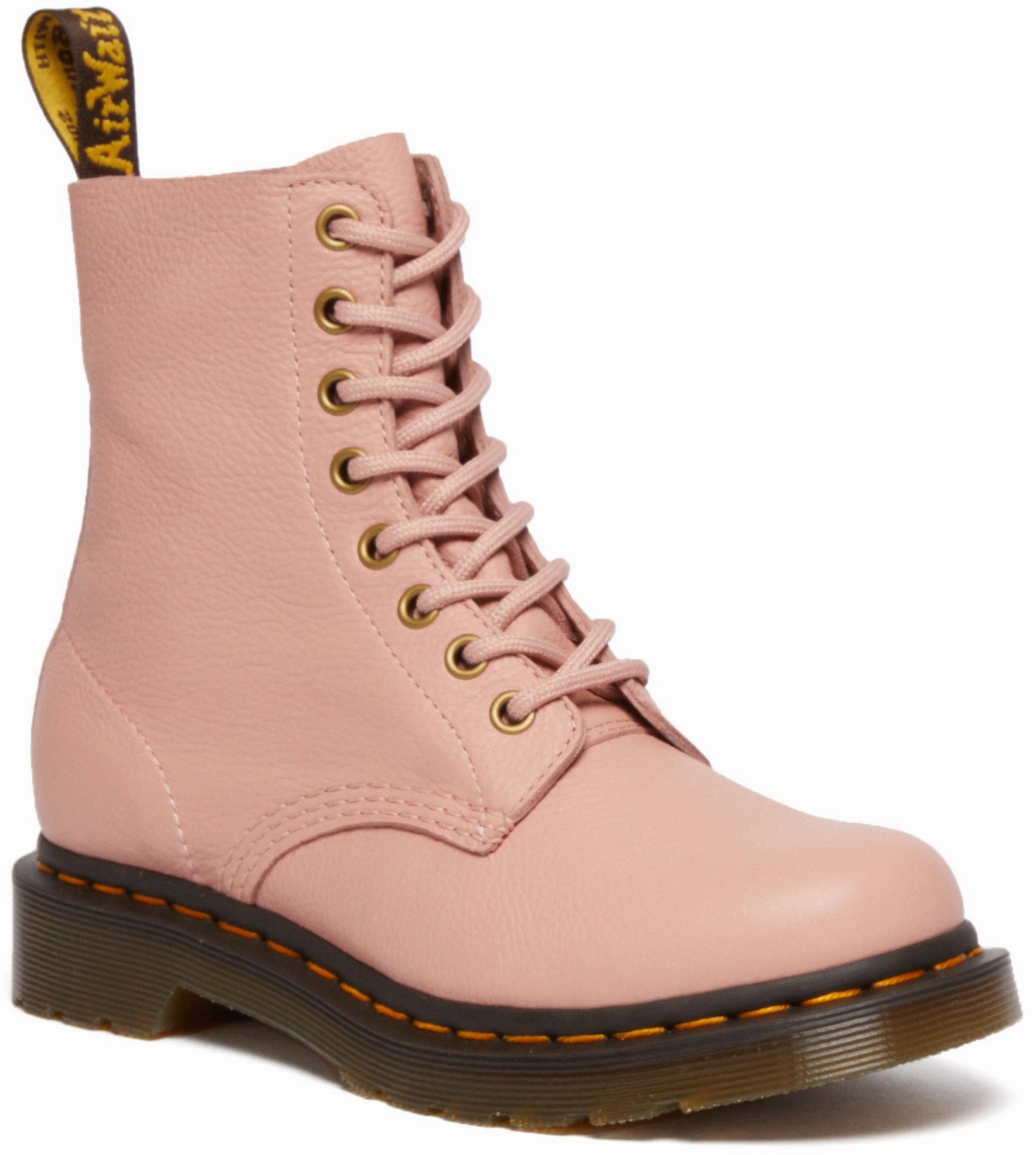Dr. Martens Womens 1460 Pascal Peach Beige Virginia Wrinkle Resistant Classic Design