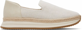 Lace Up Design Motion Flow Jocelyn Espadrille Sneaker - Fog Slub/Suede