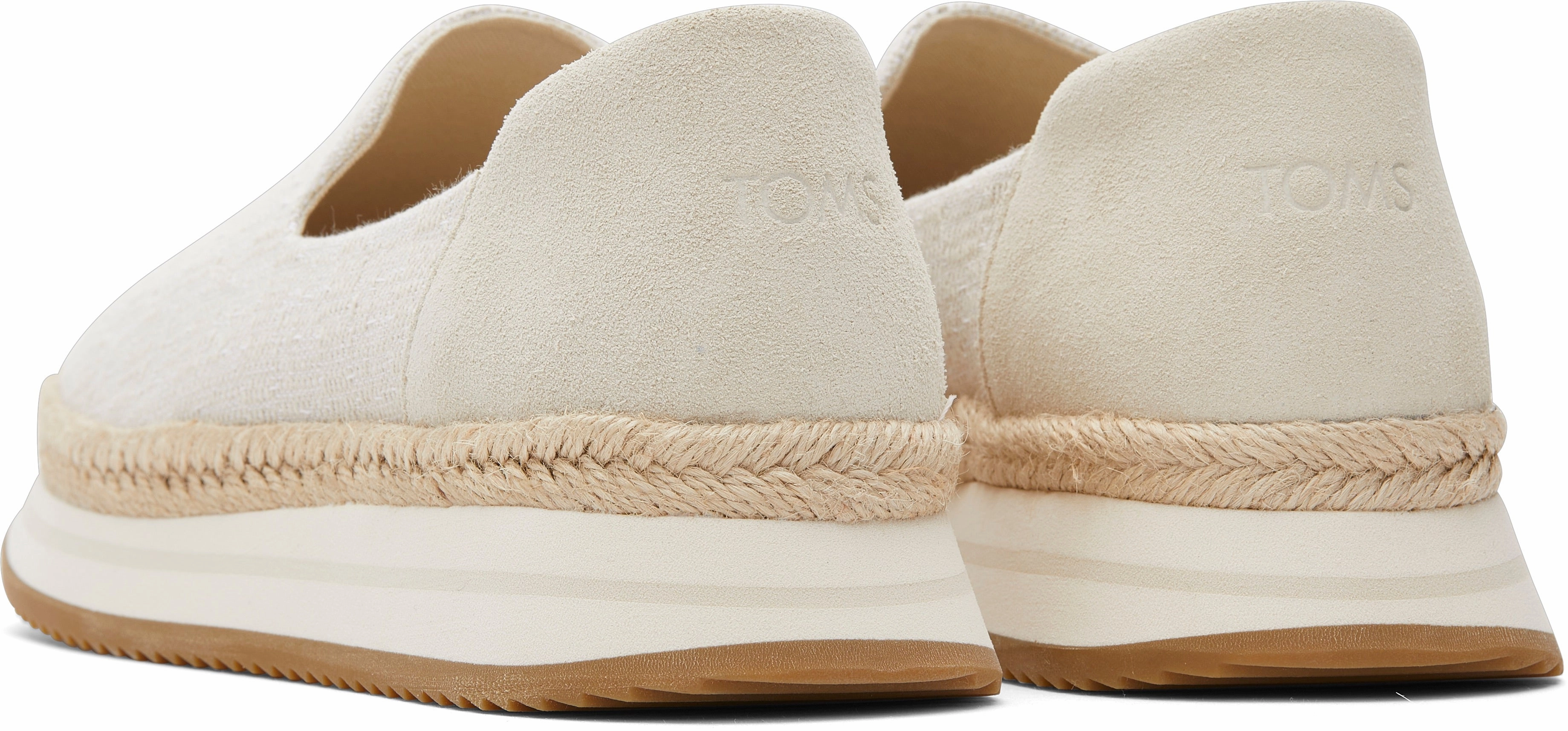 Jocelyn Espadrille Sneaker - Fog Slub/Suede Padded Ankle Collar Neutral Stance Platform