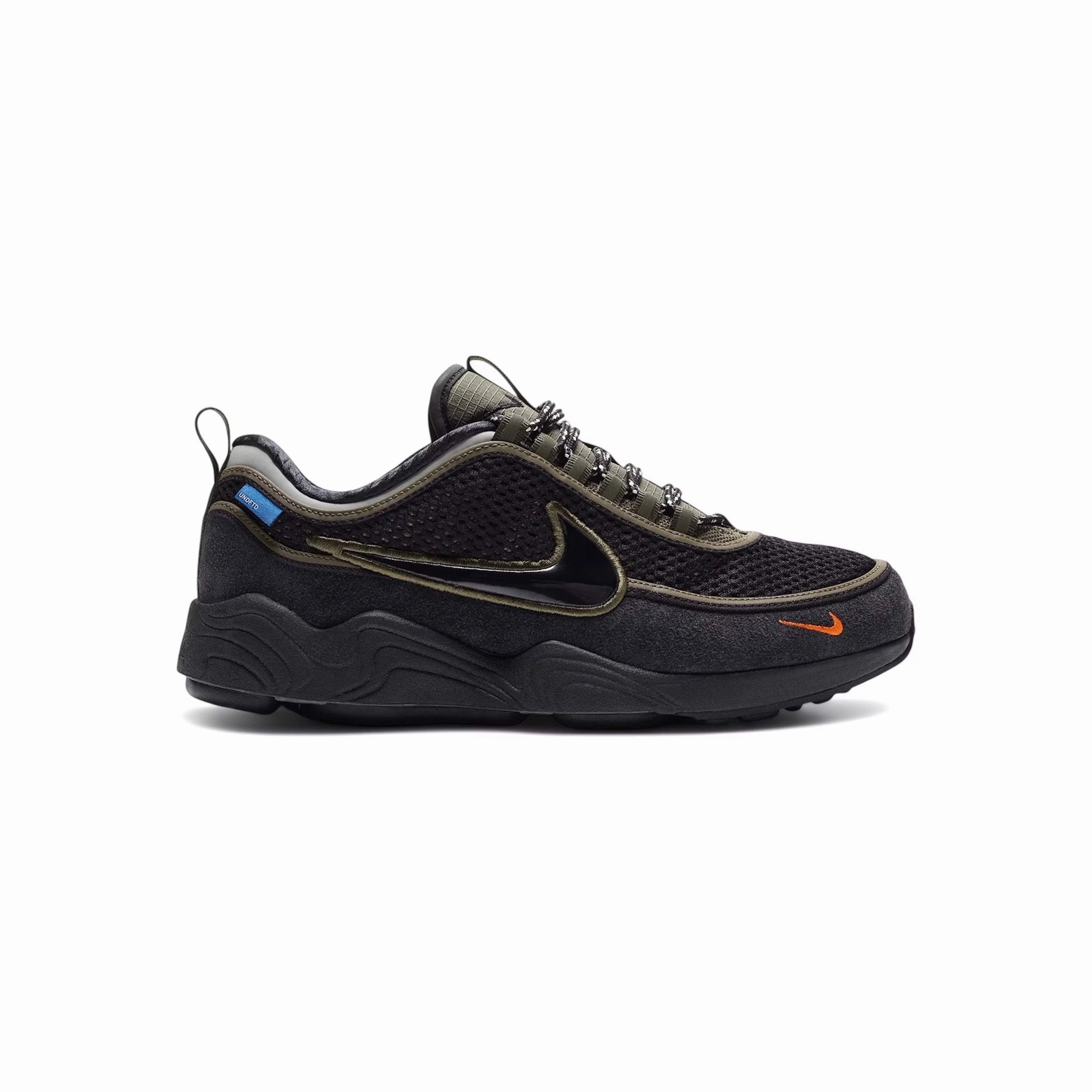 Nike Air Zoom Spiridon Undefeated Cargo Khaki Long Day Micro Perforated Vamp