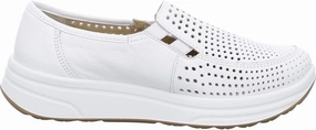 Ara Women's Sapporo 2.0 Slip on Sneaker White Zip Closure