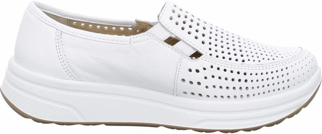 Ara Women's Sapporo 2.0 Slip on Sneaker White Microfiber Heel Counter Quiet Ground