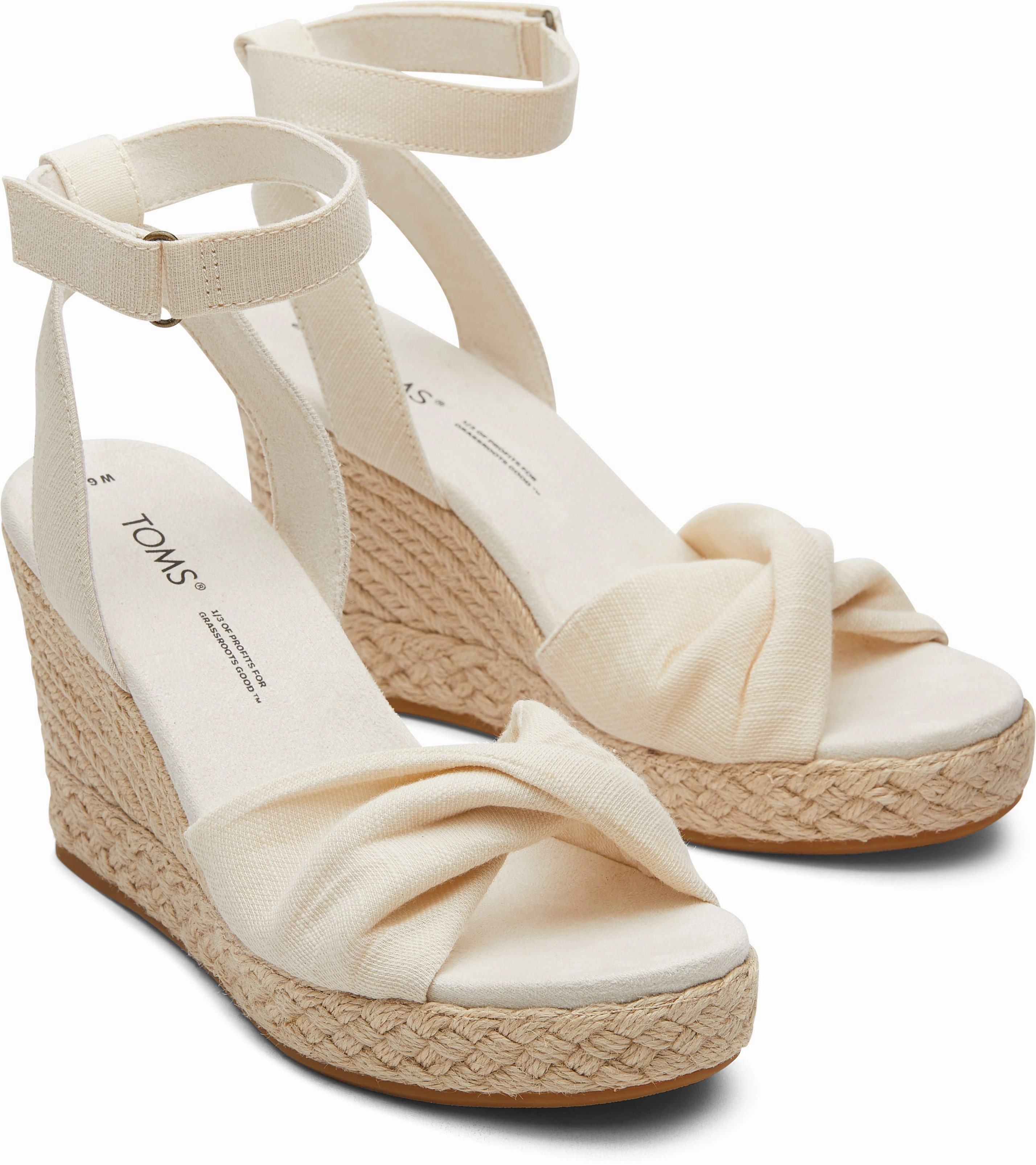 Marisela Wedge Sandal - Natural Clear Glow Adjustable