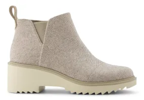 Rough texture Maude Ankle Boot - Natural Shimmer Twill