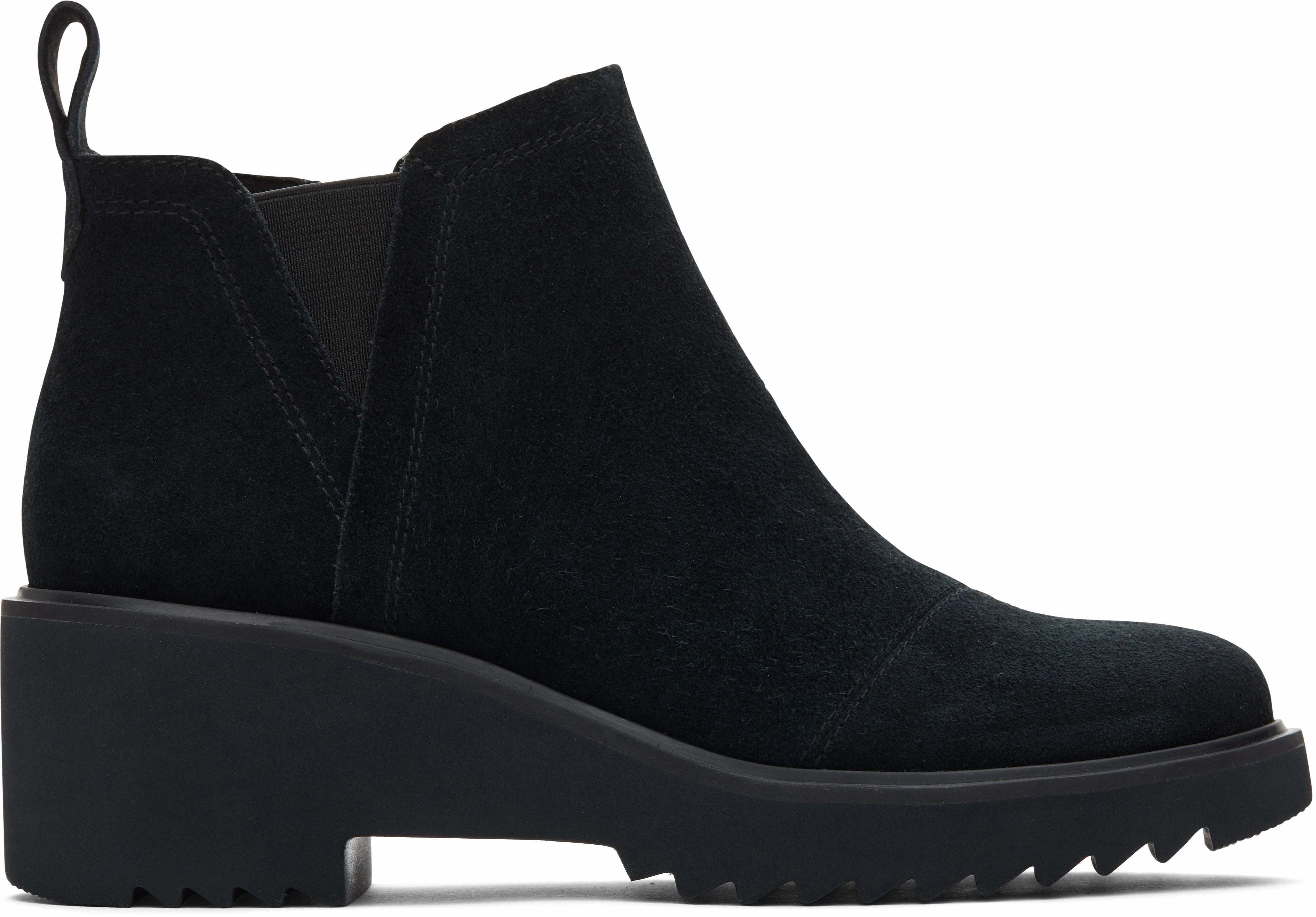 Lift Up Snow Ride Maude Ankle Boot - Black/Black Suede