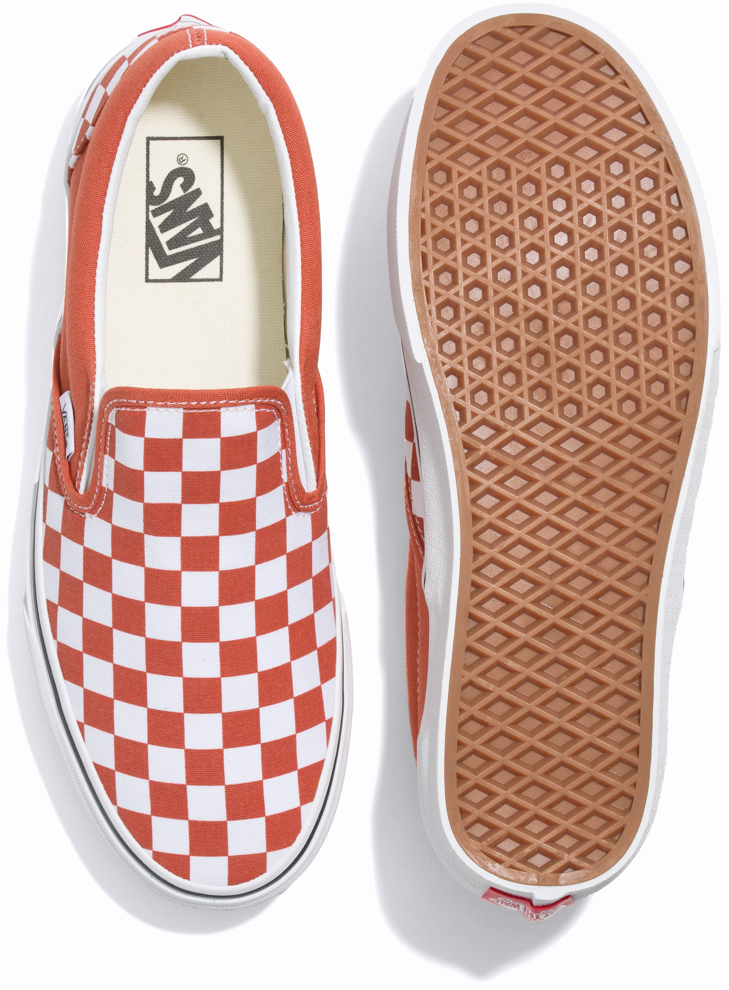 Swift Path Play Hard Vans Classic Slip-On Checkerboard Burnt Ochre