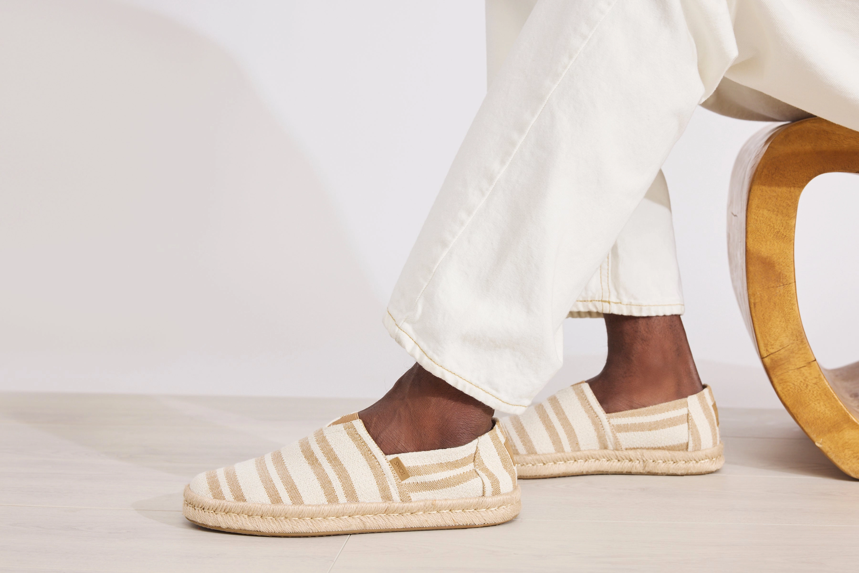 Men's Alpargata Rope 2.0 - Toffee Beach Stripe High Arch