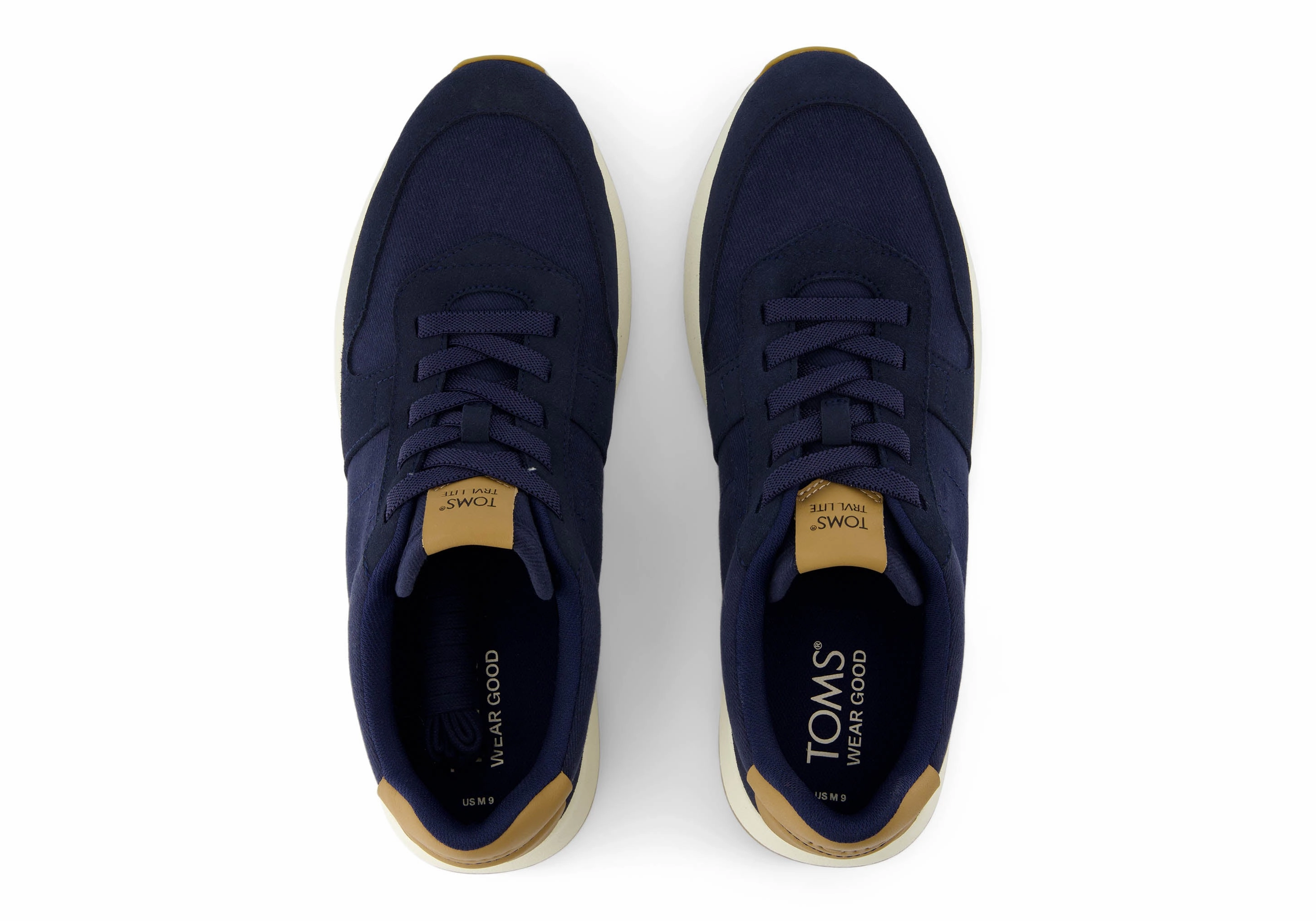 Men's TRVL Lite Retro Sneaker - Navy No Fuss Slip Fit Motion