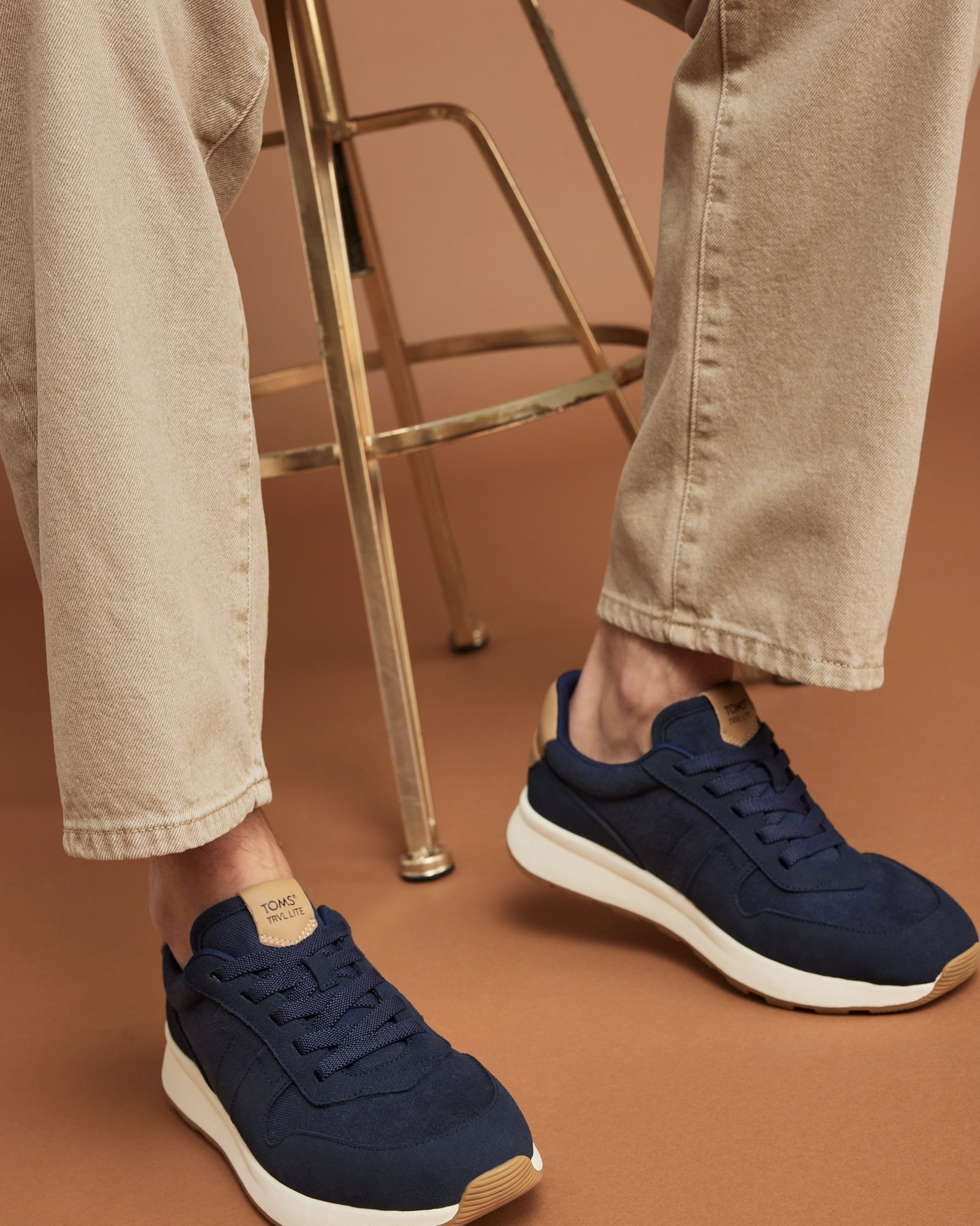 Foot Ease Foot Friendly Men's TRVL Lite Retro Sneaker - Navy