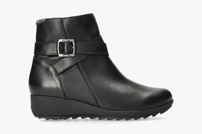 Minimal Design Multi-Season Wear Mephisto Women's Avril Ankle Boot Smooth Black Leather