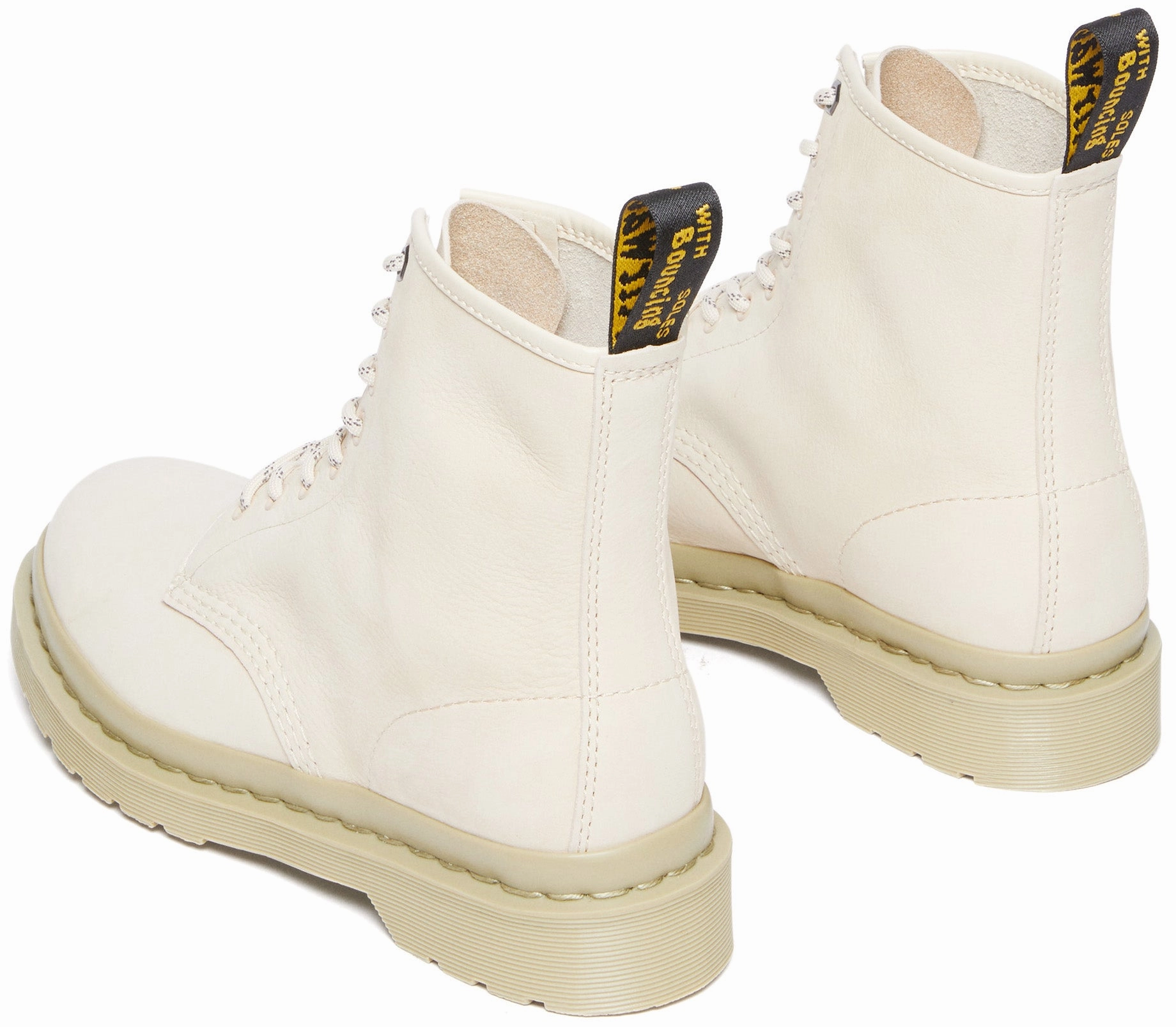 Comfortable Upper Anti-Friction Dr. Martens 1460 Parchment Beige Milled Nubuck WP