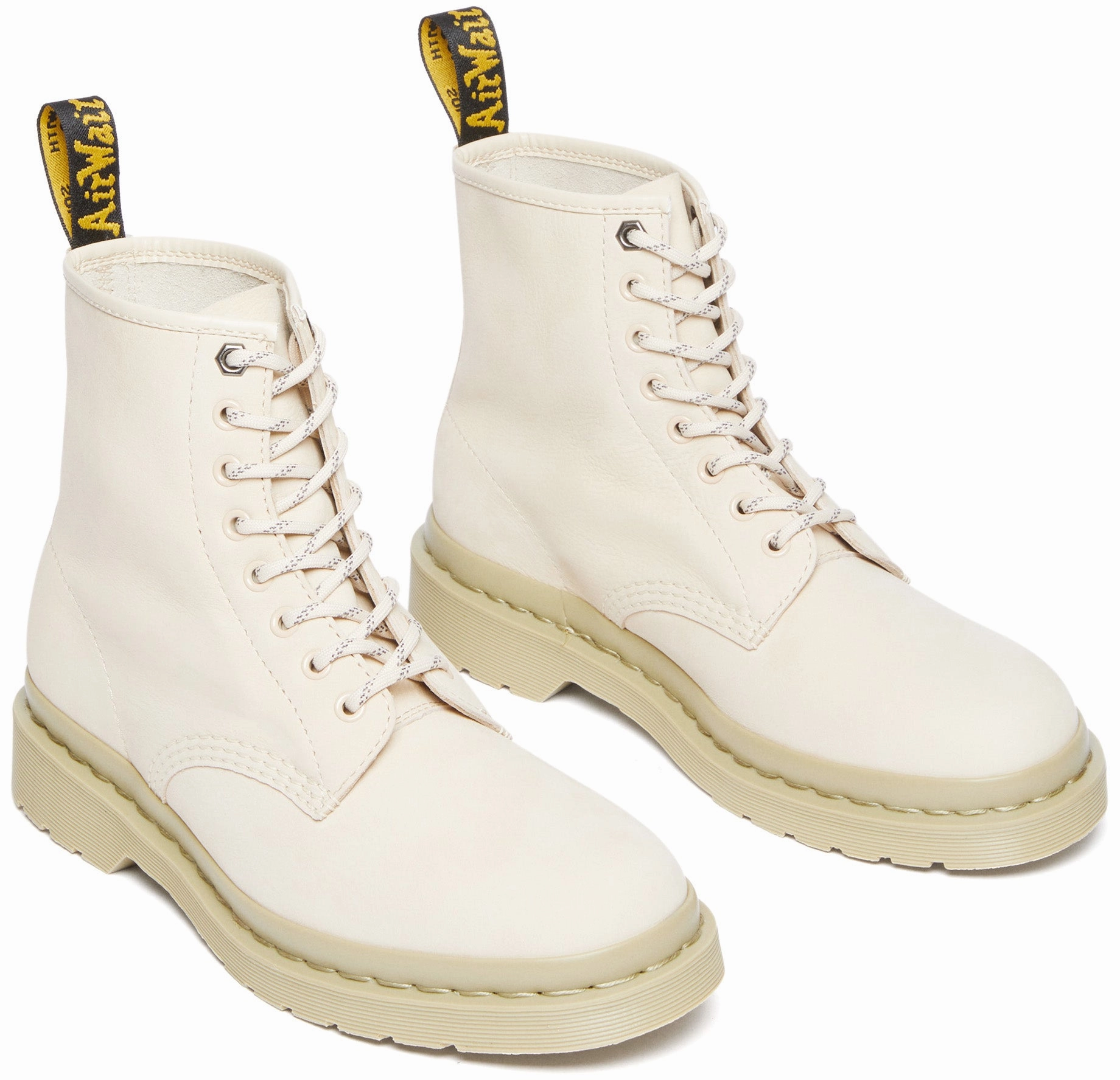 Luggage Ready Versatile Footwear Dr. Martens 1460 Parchment Beige Milled Nubuck WP