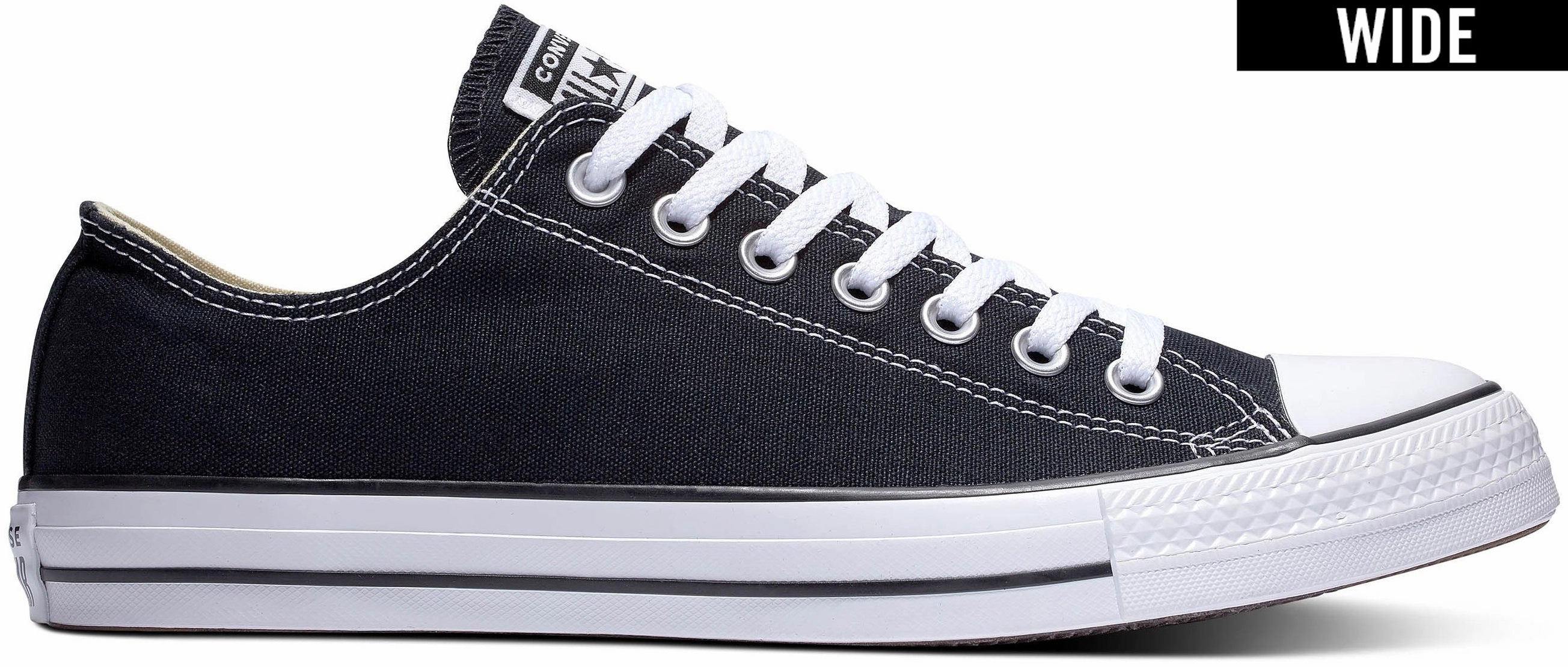 Converse Chuck Taylor All Star Low Top Wide Width Black Celebrity Vibe