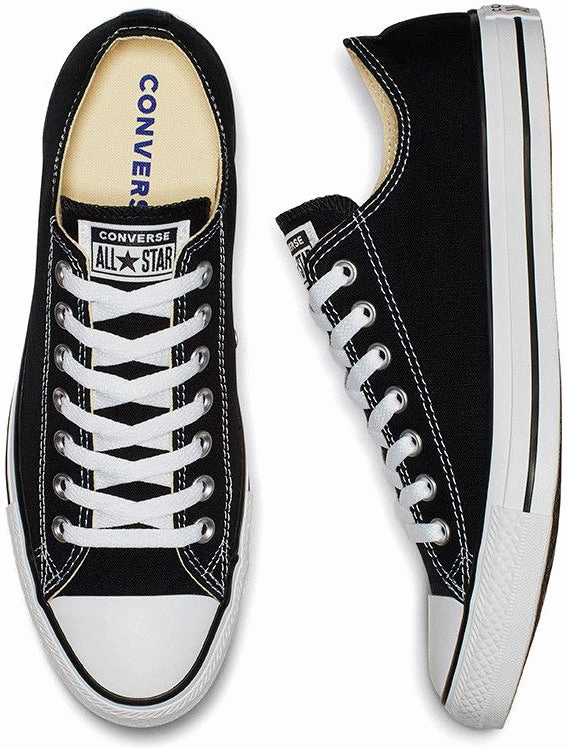 Converse Chuck Taylor All Star Low Top Wide Width Black Travel Light Dark Edge