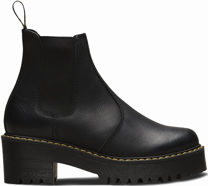british retro Western Ride Dr. Martens Womens Rometty Chelsea Boot Black