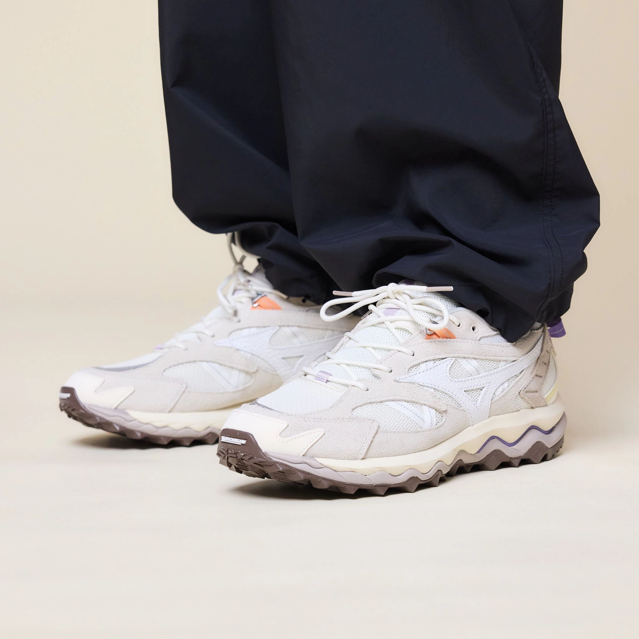 Mizuno - Wave Mujin TL - Snow White / White / Paisley Purple Party Mood