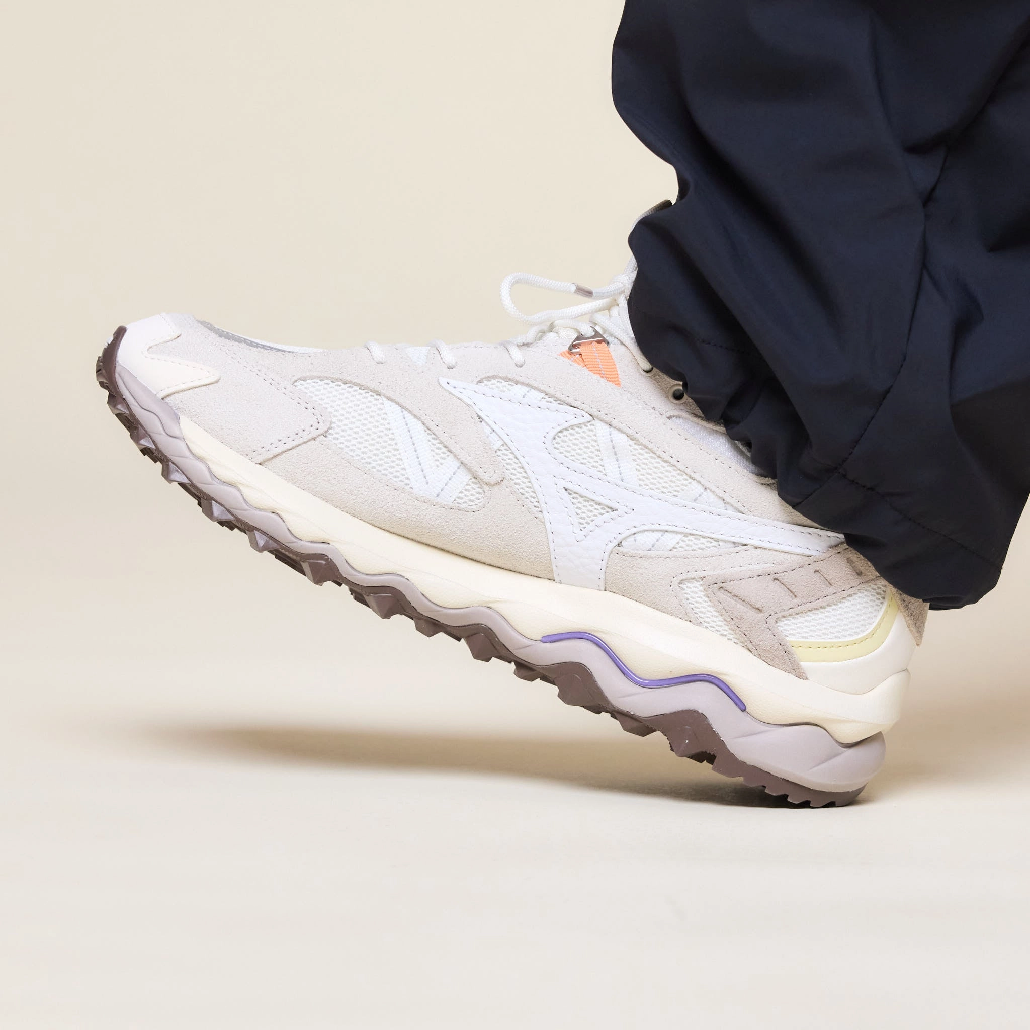 Mizuno - Wave Mujin TL - Snow White / White / Paisley Purple Sea Breeze Energy Rise