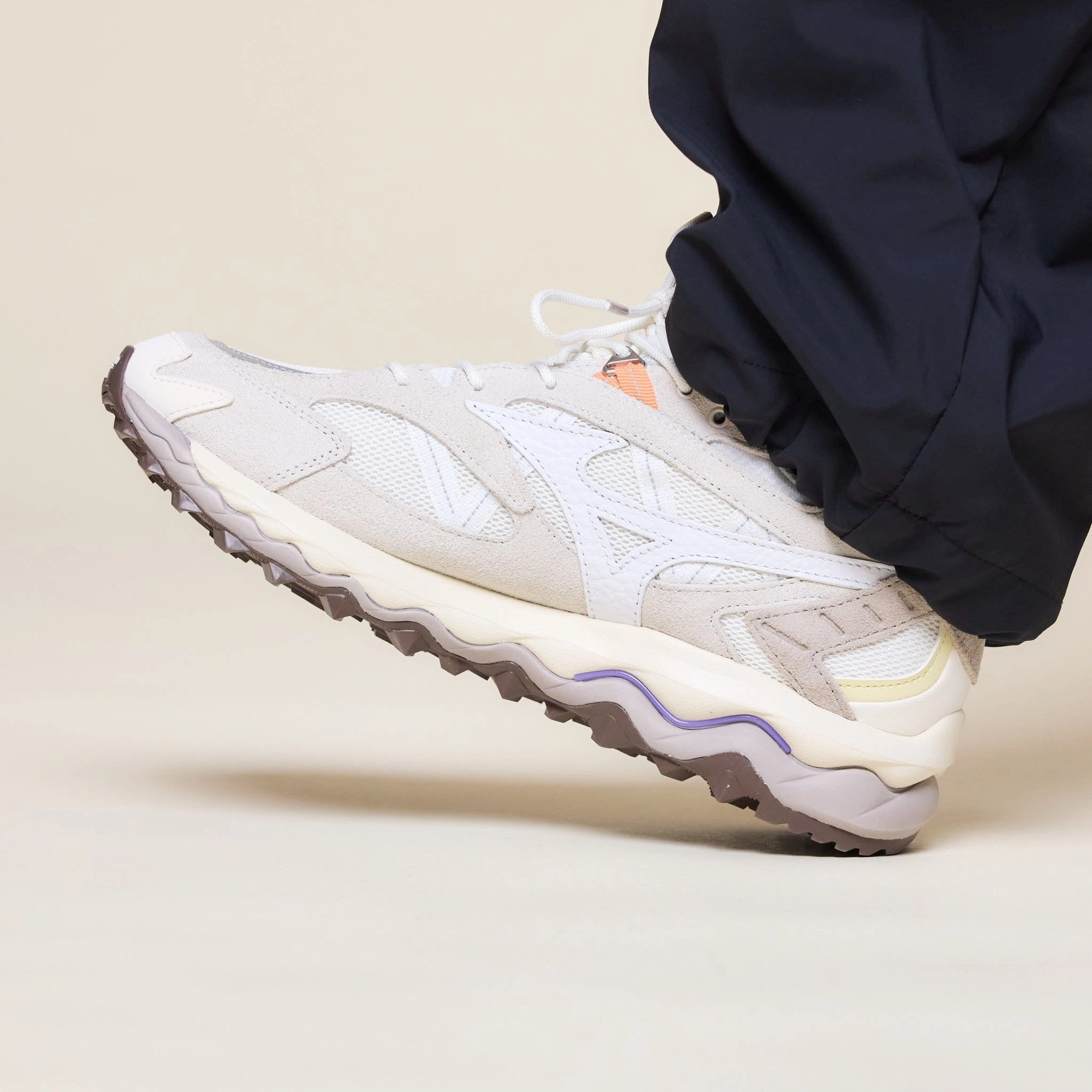 Mizuno - Wave Mujin TL - Snow White / White / Paisley Purple Sea Breeze Energy Rise