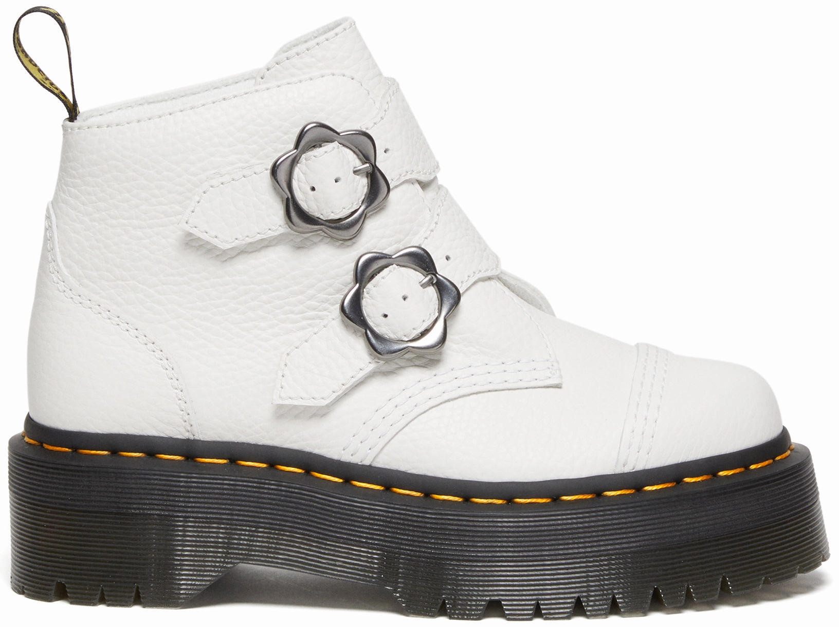 Dr Martens Womens Devon Flower White Nappa Unisex Cool Modern