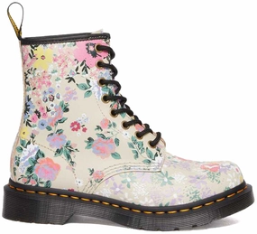 Custom Fit Moisture-wicking Dr. Martens Womens 1460 Pascal Floral Mash Up Backhand