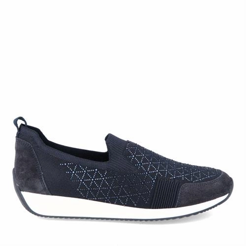 Timeless traction Ara Women's Lissabon Slip-on Shoe Blue