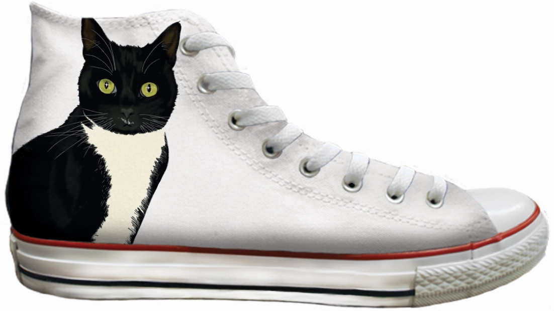 Baggins Original Hi Top Tuxedo Cat Breath Fresh Rapid Motion