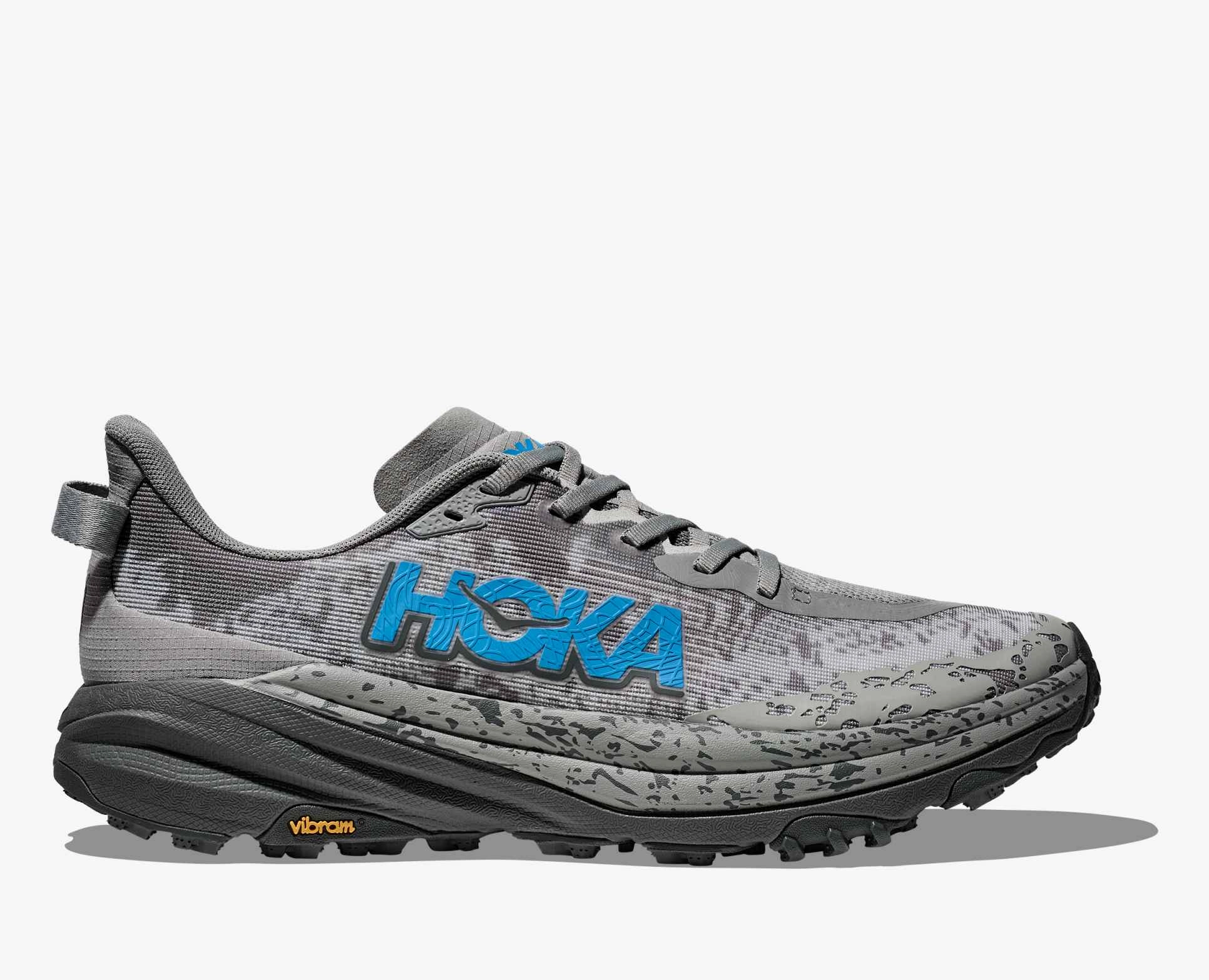 Responsive ride HOKA Men's Speedgoat 6 Trail Shoe Galactic Grey / Hoka Blue