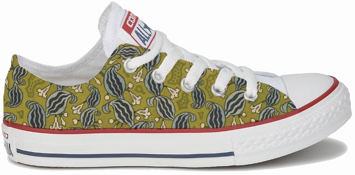 Baggins Original Low Tops Art Nouveau Green Dust Free Comfort Walk