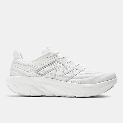 Sleek Design Ankle Strap New Balance Men's Fresh Foam X 1080v13 White with Light Silver Metallic