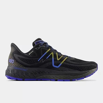 New Balance Men's Fresh Foam X 880v13 Black with Marine Blue Canvas