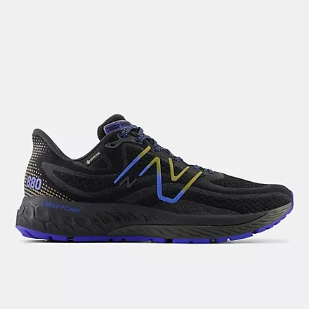 New Balance Men's Fresh Foam X 880v13 Black with Marine Blue Balance Focus