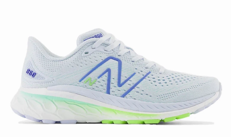 New Balance Women's Fresh Foam X 860v13 Running Shoe Grey/Green Rubberized Finish Errand Fit