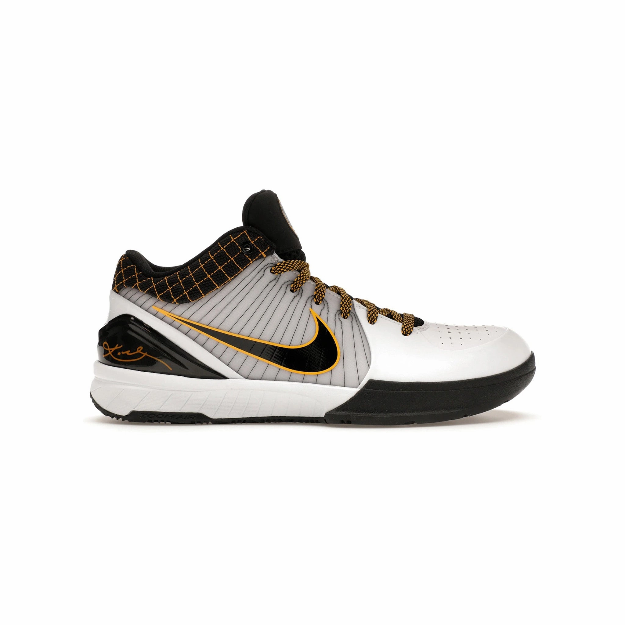 Nike Kobe 4 Protro White Black Del Sol Cushioned Feel Tension Balance System