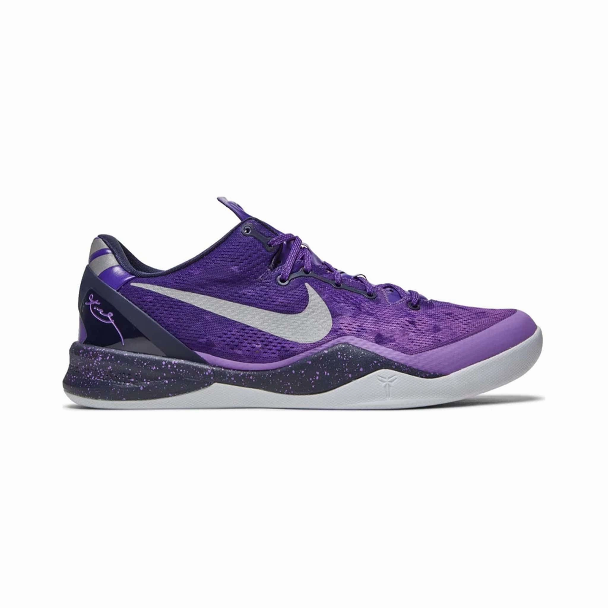Nike Kobe 8 Playoffs Purple Platinum Impact Cushion Stretch fit