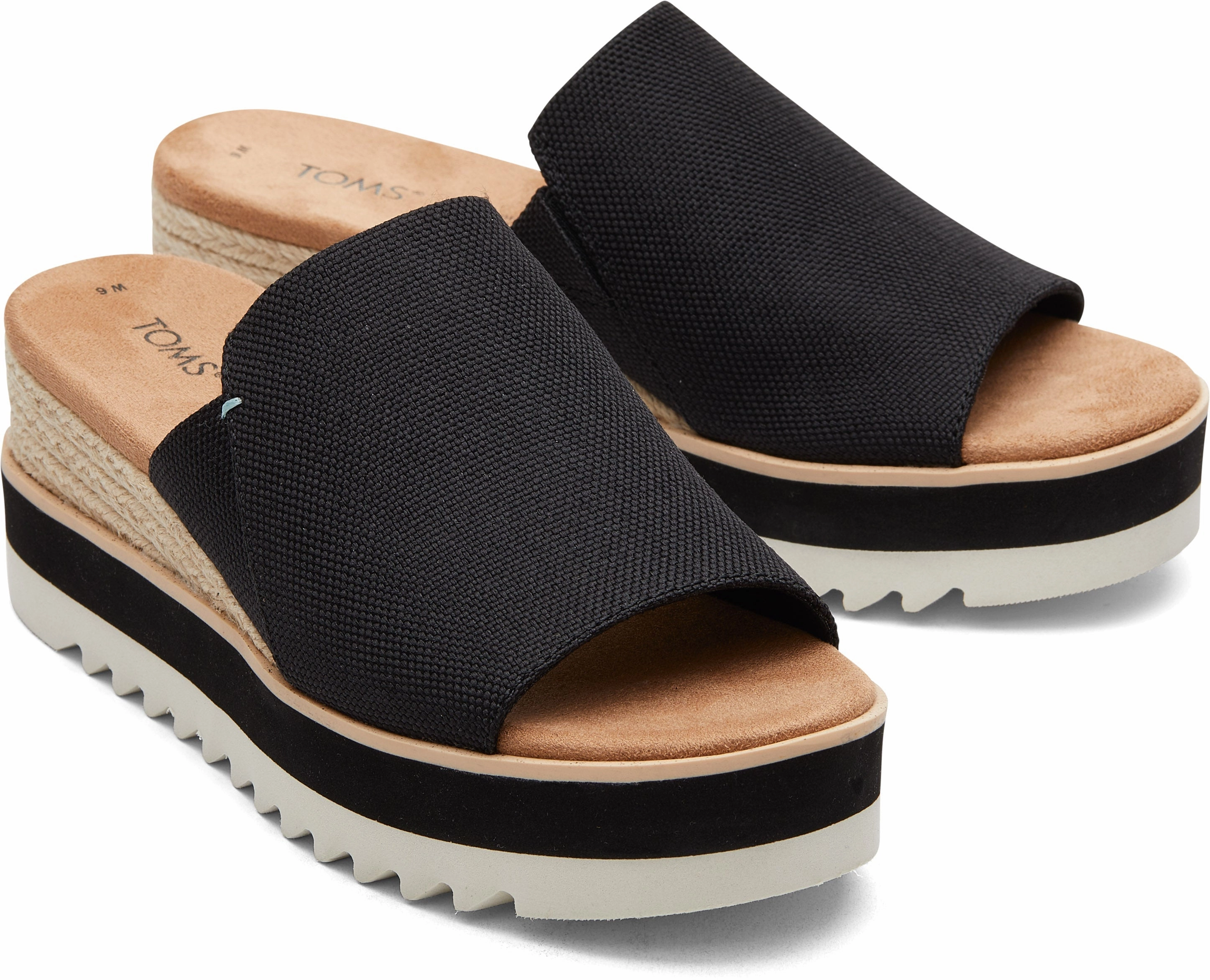 Diana Mule Sandal - Black Canvas wellness