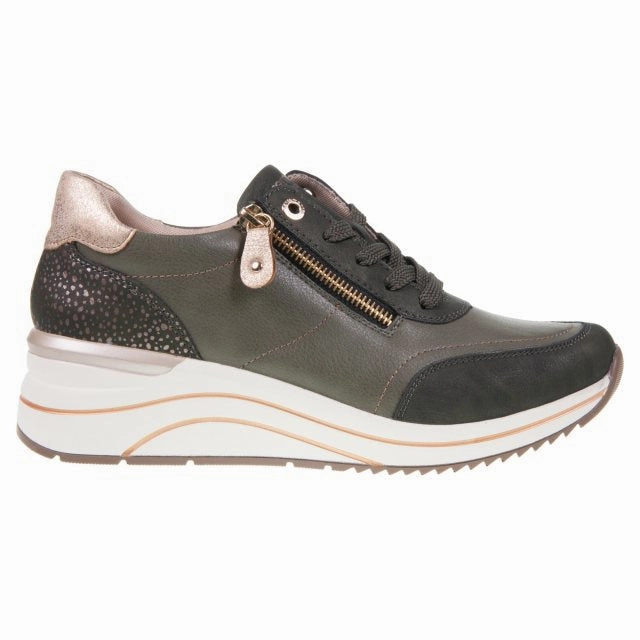 Remonte Women's Eleni Sneaker Forrest/Antibrass/Moor/Ginger Seamless construction