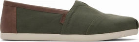 Fashion Edge Move Bold Men's Alpargata Classic - Dark Sage/Tan