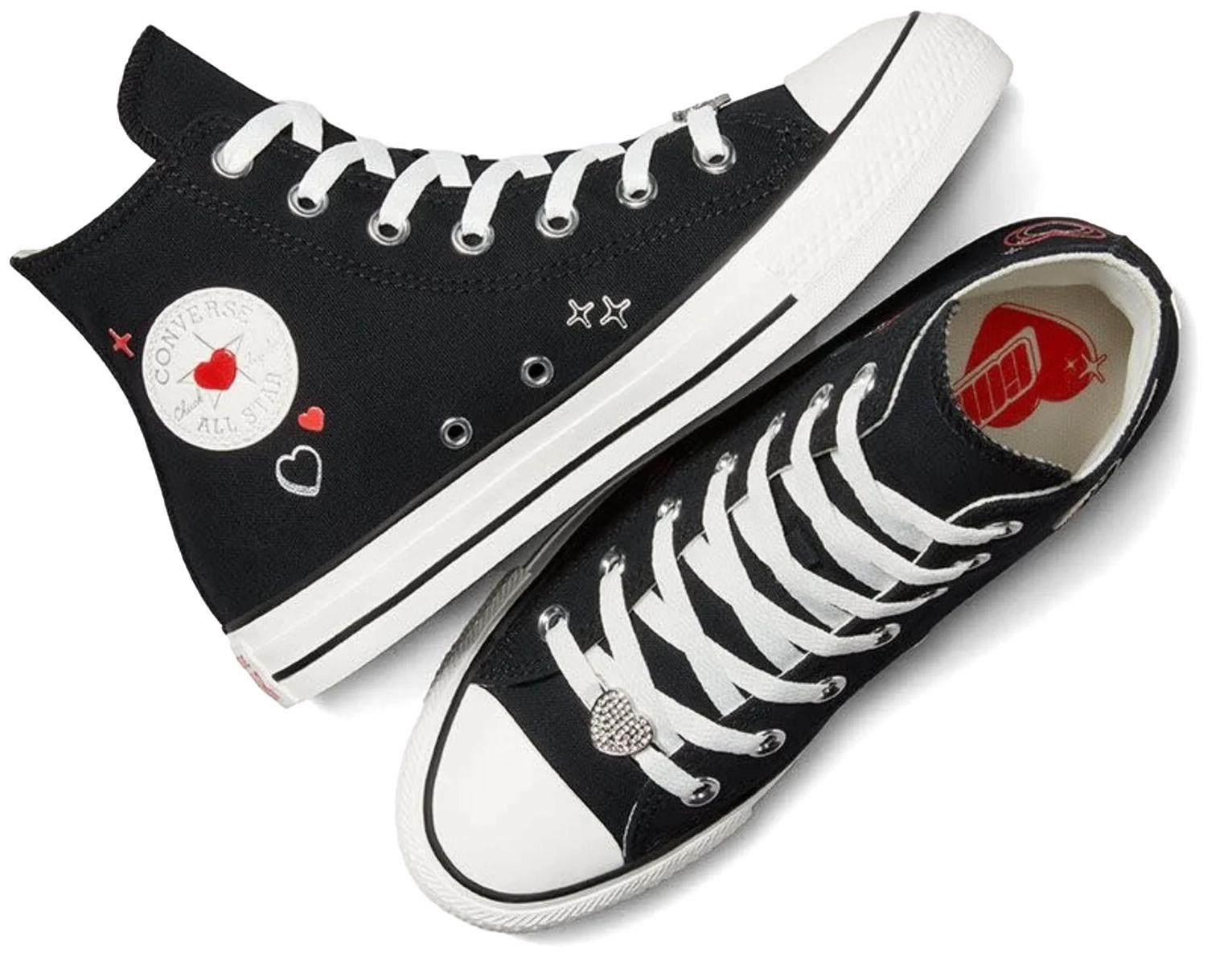 Converse Womens Chuck Taylor All Star Hi Top Black/Vintage White Match All Vintage Mood