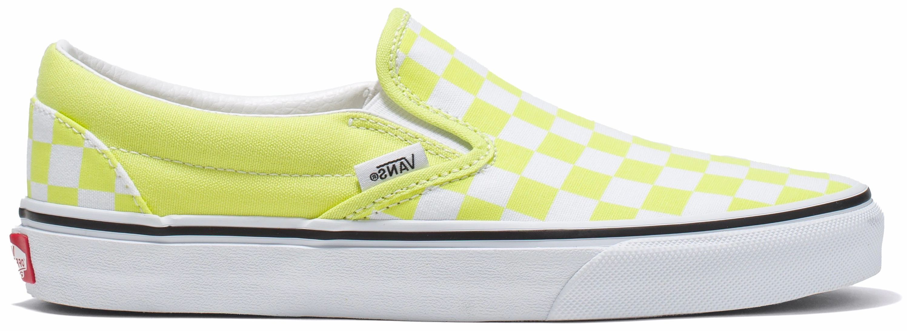 Vans Kids Classic Slip-On Checkerboard Evening Primrose Wide - fit kids' shoes