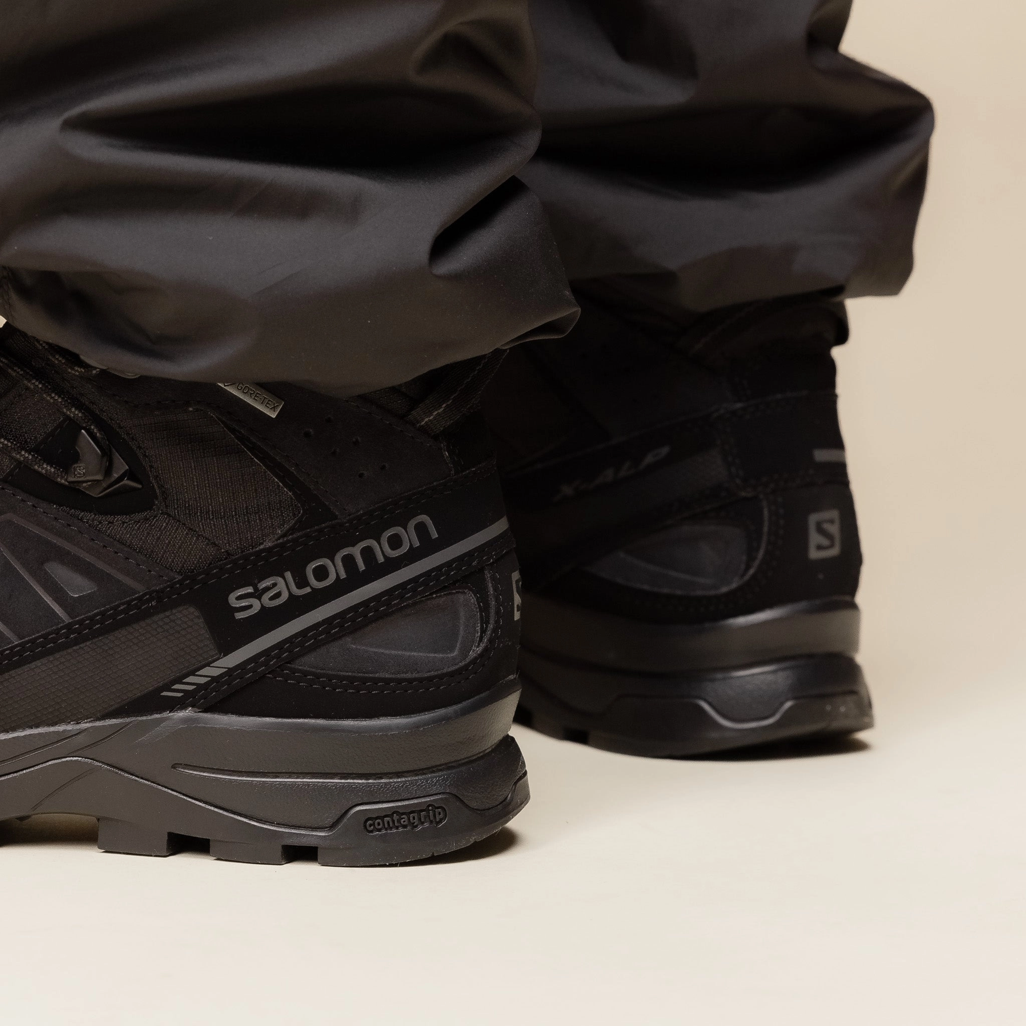 Leather Upper Salomon - X-ALP Mid Gore-Tex - Black. / Black / Asphalt