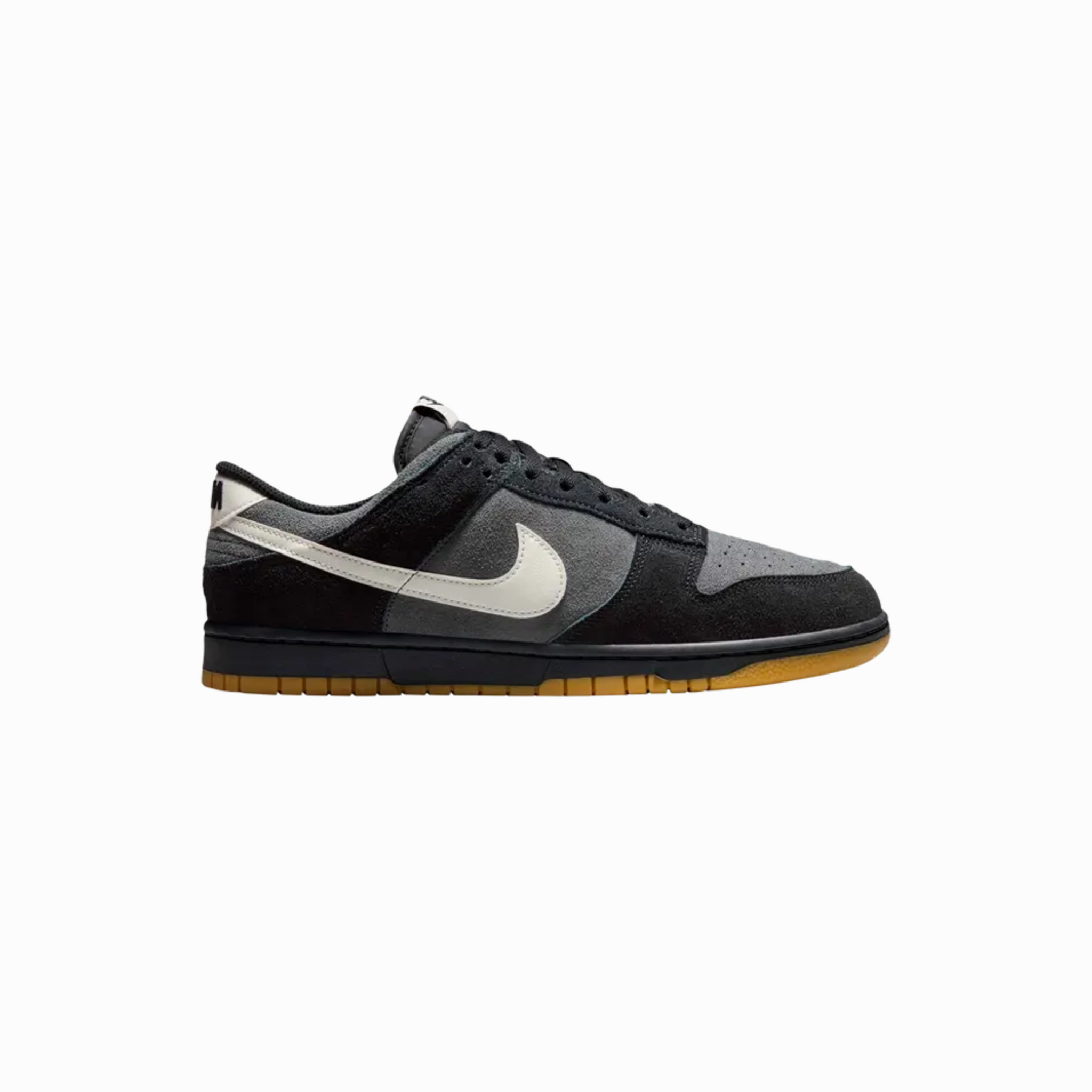 Nike Dunk Low SE Black Grey Gum Suede Soft