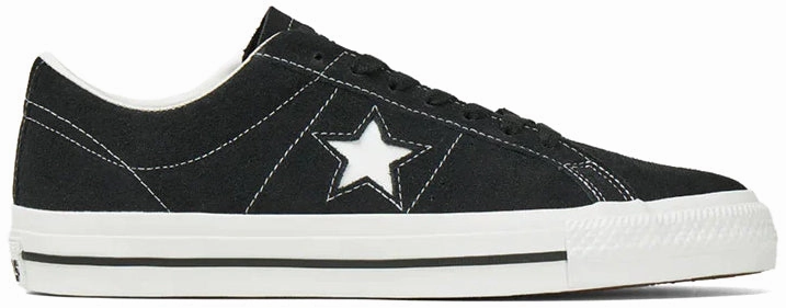 Converse One Star Pro Suede Low Top Black/Black/White Arch Care